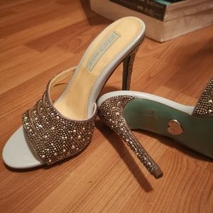 Betsy Johnson Blue Crystal Heels
